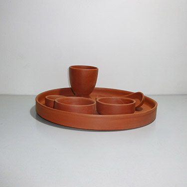 Earthen Clay Dinner Set 12 inch