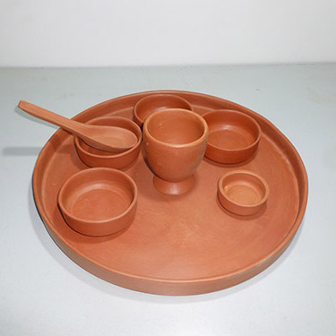 Earthen Clay Dinner Set 14 inch