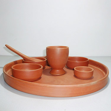 Earthen Clay Dinner Set 14 inch