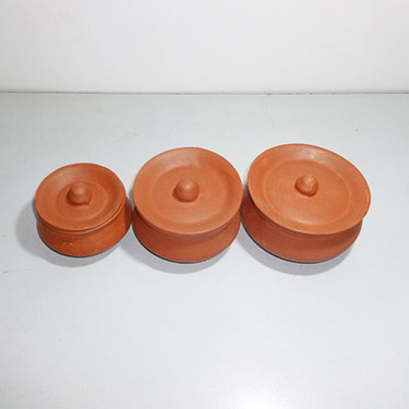 Earthen Clay Choti Handi Aachar Set of 3