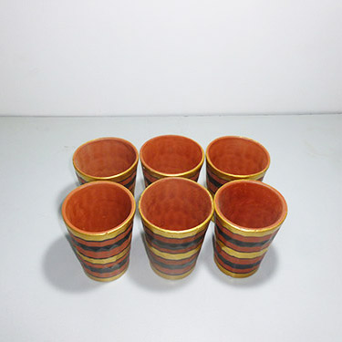 Earthen Clay F3 Painting Glass Set of 6