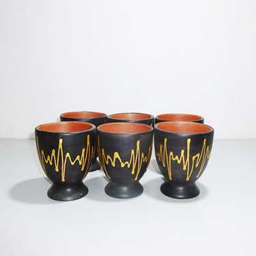 Earthen Clay Jaam Colour Cup set of 6