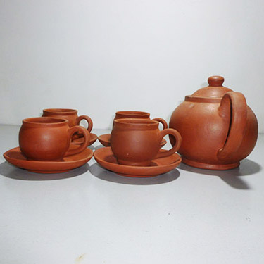 Earthen Clay Morning Tea Set