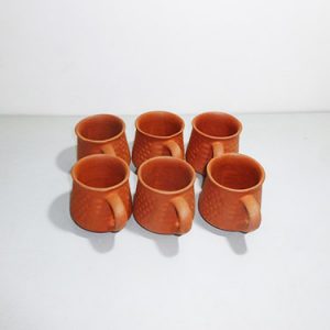 Earthen Clay Plain Cup Set of 6