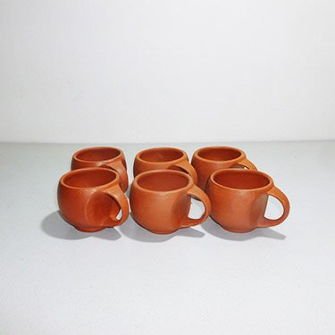 Earthen Clay Round Cup Set of 6