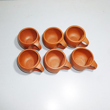 Earthen Clay Round Cup Set of 6