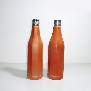 Earthen Clay Water bottle –1 liter set of 2