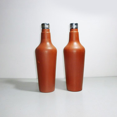 Earthen Round Water bottle –1 liter set of 2